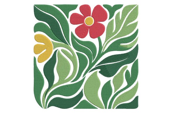 Abstract Tropical Floral Embroidery Review