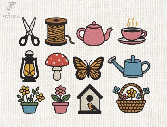 Cottagecore Garden Embroidery Bundle
