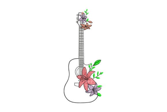Flowers Guitar Embroidery Design: A Hands-On Review