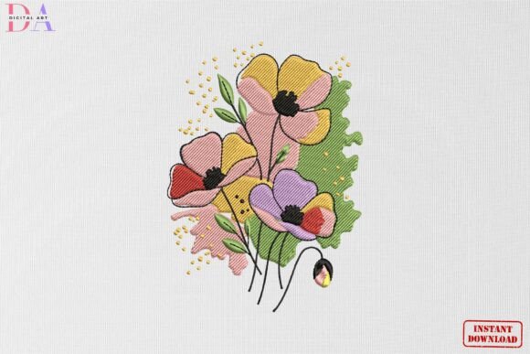 Modern Abstract Floral Bloom
