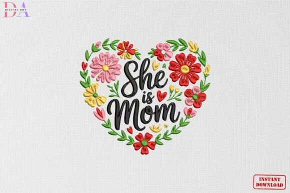 She is Mom Floral Heart: A Mother's Day Embroidery Review