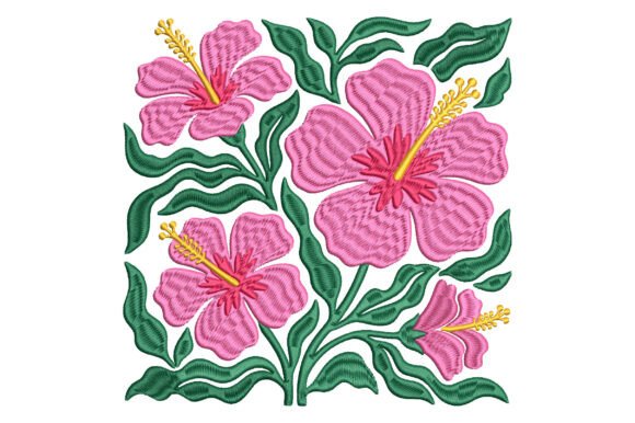 Tropical Hibiscus Embroidery Design Review for Small Business Merch