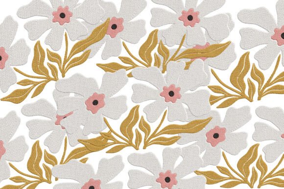 White Flower Embroidery Design: A Designer's Review for Boutique Sweatshirts